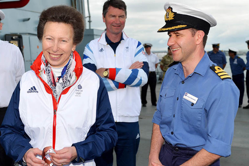 Princess Royal visits Olympics Maritime Security Force Dorset