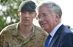 Michael Fallon on a trip to Sierra Leone in February