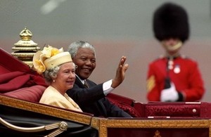 Nelson Mandela and Her Majesty The Queen