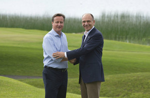 PM David Cameron with Enrico Letta