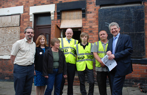 Don Foster visits an empty homes refurbishment project in Stoke on Trent
