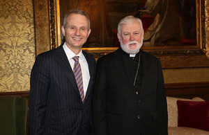 David Lidington and Archbishop Gallagher