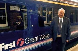 Patrick McLoughlin at station