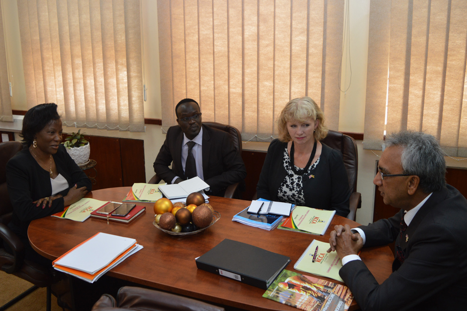 Lord Popat at meeting with KCCA Executive Director