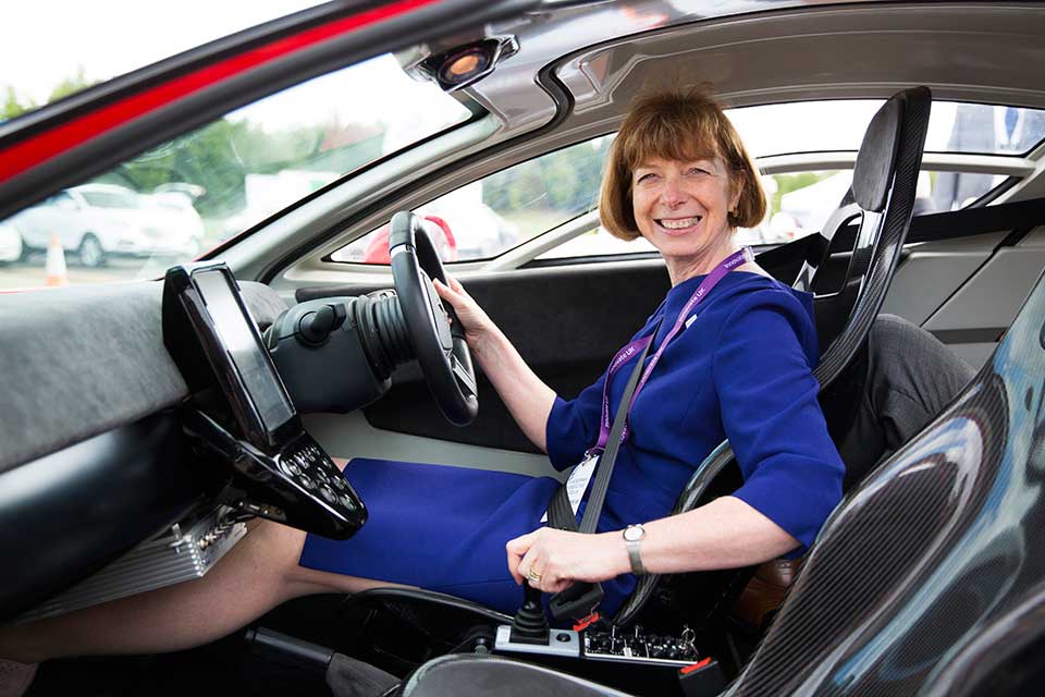 LCV 2015 gave Innovate UK chief executive Dr Ruth McKernan the chance to get behind the wheel
