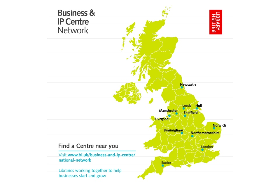 British Library Business and IP Centre network map