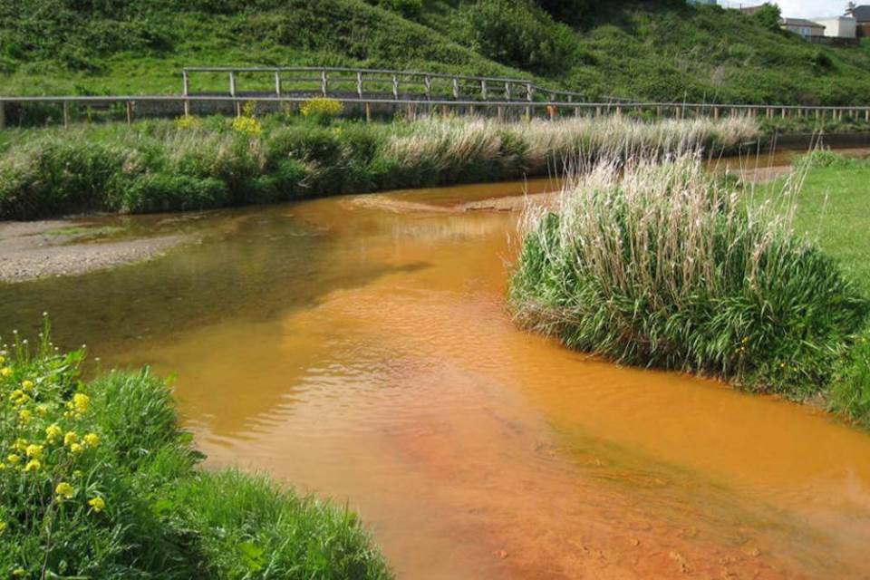 Mine water pollution at Saltburn before the treatment scheme
