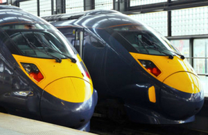 Image of high speed rail trains.
