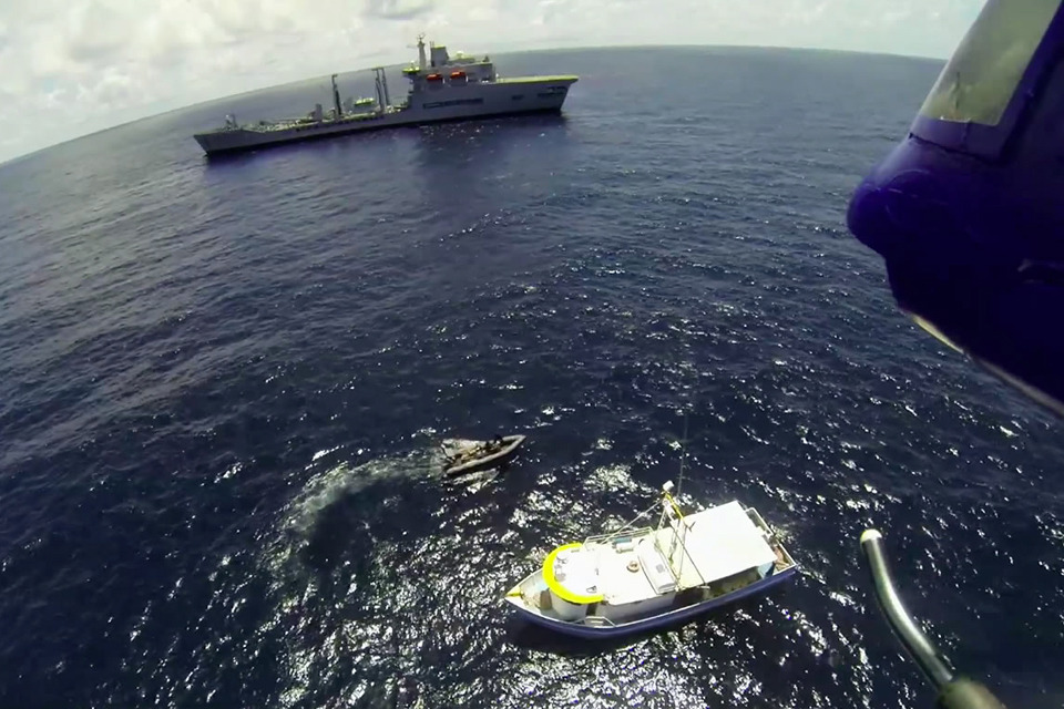RFA Wave Knight in multi million pound drug haul