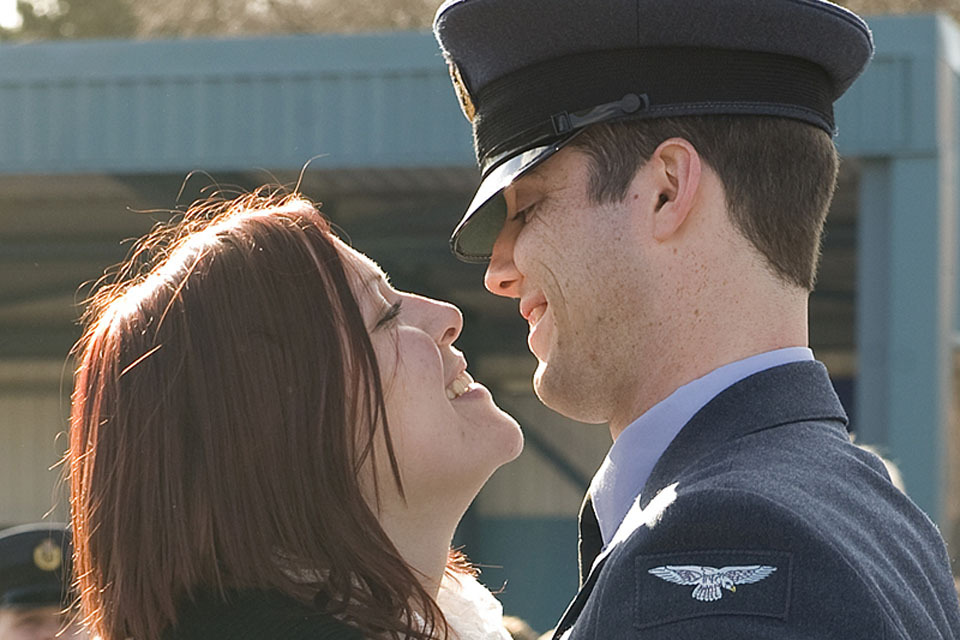 New RAF recruit proposes on parade square