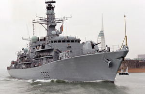 Type 23 frigate HMS Lancaster deploys from Portsmouth [Picture: Leading Airman (Photographer) Gary Weatherston, Crown copyright]