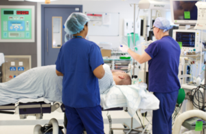 A medical procedure in hospital