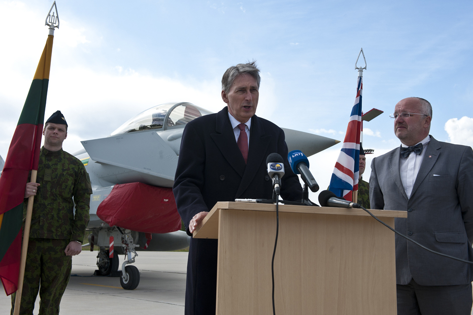 Defence Secretary visits Typhoons in Lithuania