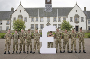 Soldiers from the Royal Regiment of Scotland promoting the MoneyForce training programme [Picture: www.tinanorris.co.uk]