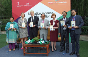 The launch of the new £1.6 million Newton Fund at the India-UK Tech Summit in Delhi with Innovate UK Chief Executive Ruth McKernan, Universities and Science Minister Jo Johnson and Dr Harsh Vardhan, Minister of Science & Technology and Earth Sciences.
