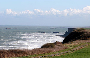 Invasion port on the coast of Normandy