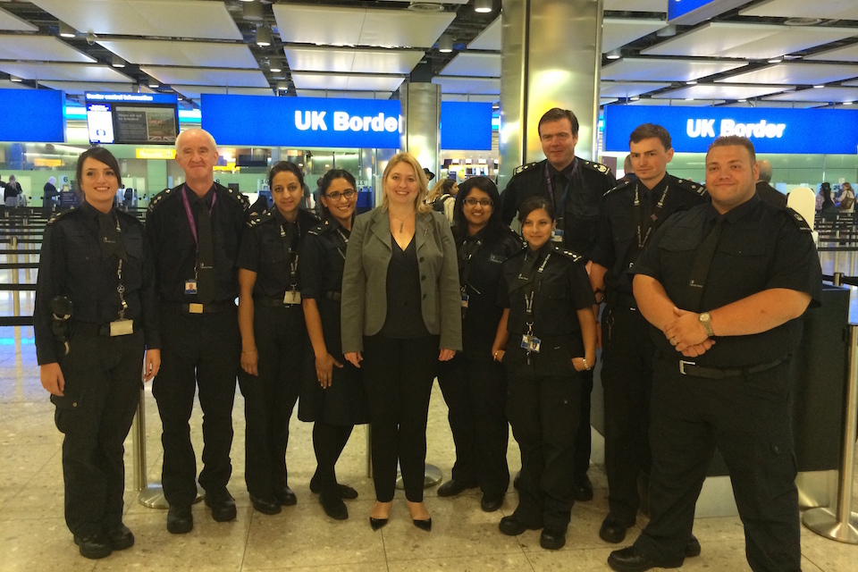Karen Bradley meets Heathrow safeguarding team