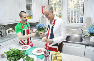 British Ambassador Simon Manley gets cooking with three Michelin star chef David Muñoz