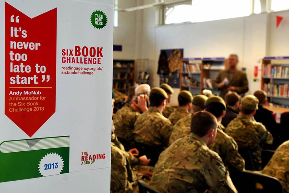 The Six Book Challenge builds reading confidence and literacy skills, improving soldiers' life chances