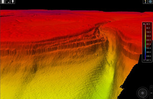 A 3D image of the Grand Canyon-style ocean floor beneath the Red Sea [Picture: Crown copyright]