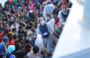 HMS Enterprise migrant rescue