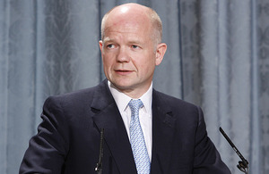 The Foreign Secretary William Hague.
