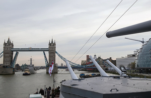 Tower Bridge from HMS Belfast (library image) [Picture: Sergeant Adrian Harlen, Crown copyright]