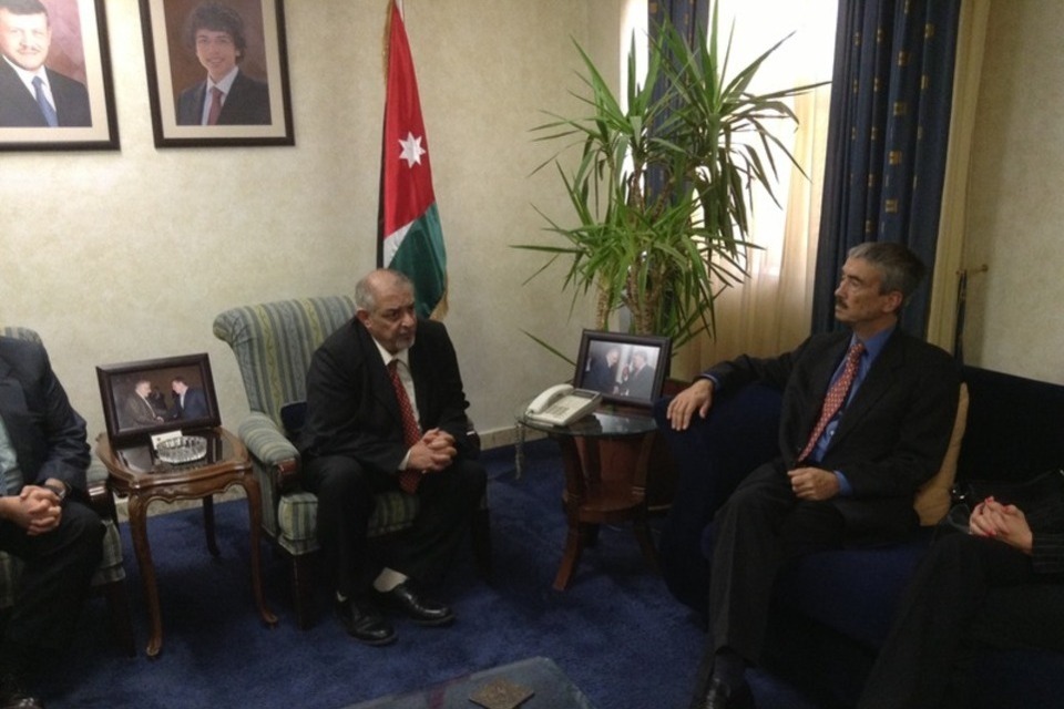 British Ambassador Peter Millett and President of the Hashemite University Prof. Kamal Bani-Hani
