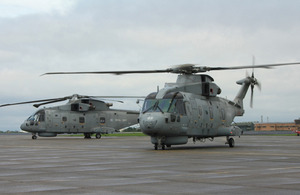 Royal Navy Merlin helicopters