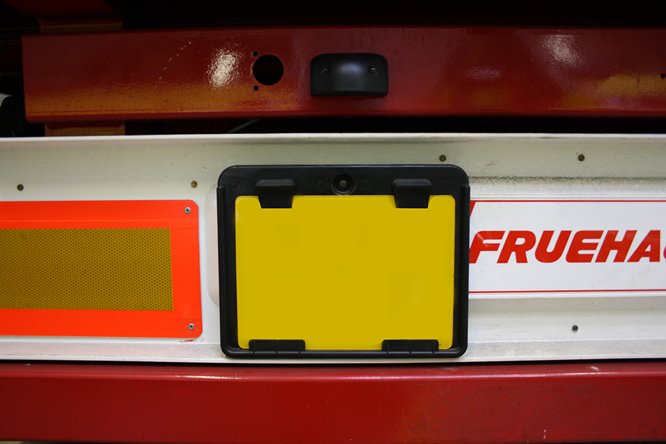 DVSA will use a template to check the rear registration plate space.