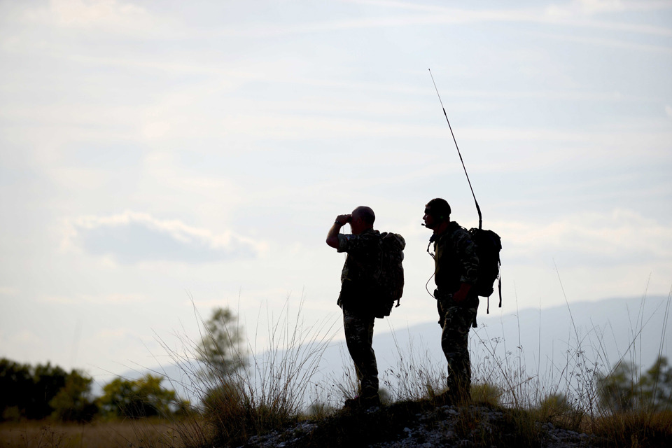 Army reservists on exercise in Italy