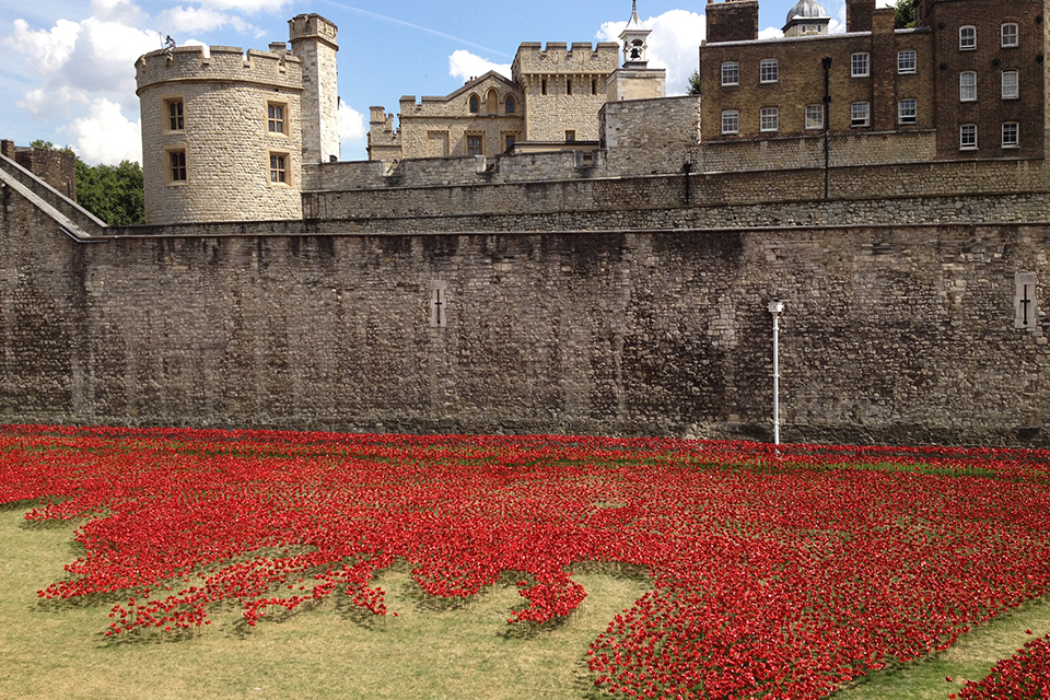 Tower of London, poppy installation, 2014