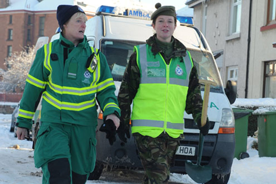 Christine Lyall, Special Operations Response Team paramedic team leader with the Scottish Ambulance Service, and Lance Corporal Mary Ramsay, Territorial Army