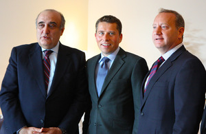 Minister of Tourism Fadi Abboud, British Ambassador Tom Fletcher, Paolo De Renzis - Area Commercial Manager for the Middle East and Central Asia, Paul Khawaja head of UKTI