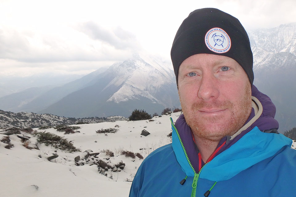 Sqn Ldr Dan Graves, part of the the team which trekked Nepal’s famous Dhaulagiri circuit.