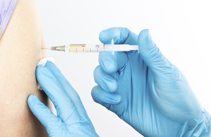 Injection in arm