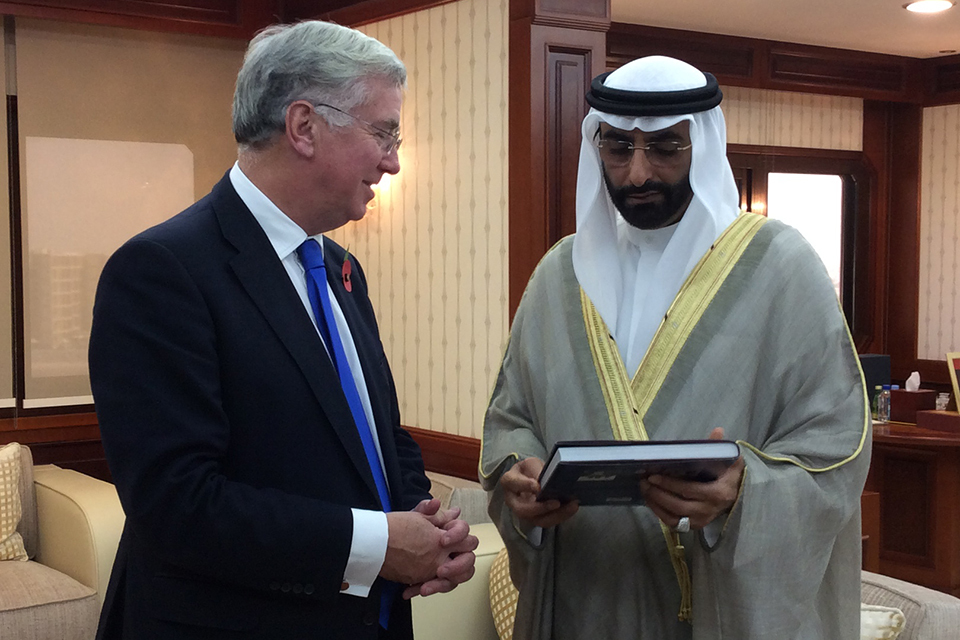 Defence Secretary meets Abu Dhabi Crown Prince