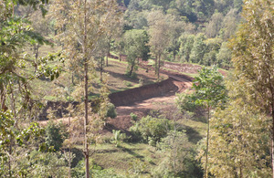 The muddy road between the villages of Lawate and Kibongoto. Picture: AFCAP/Crown Agents