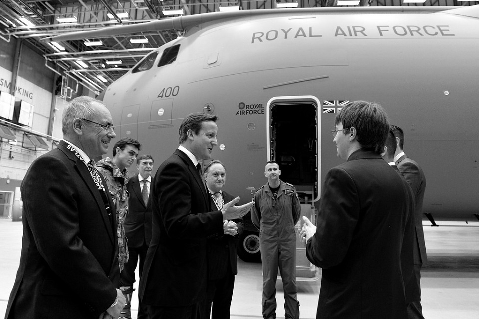 Prime Minister welcomes RAF's first A400M Atlas to the UK