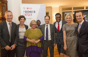 Richard Scudamore, British Council's Rebecca Zylberman, Jo Beall, Emmanuel Kattan, Robbie Earle, Rebecca Lowe, and Consul General Danny Lopez. Photos by Prue Loney.