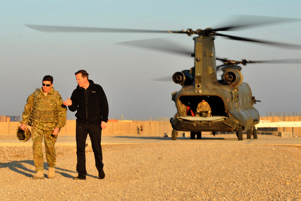 David Cameron visits troops in Afghanistan