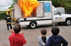 Cheshire Fire Service safety demonstration