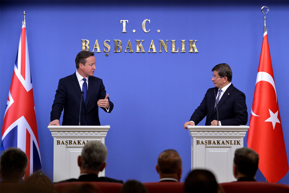 David Cameron and Ahmet Davutoglu press conference
