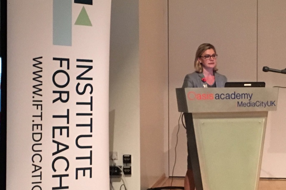 Justine Greening launches new Institute for Teaching
