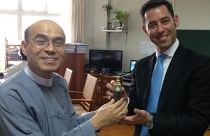 DDG Hla Maung Thein with Dave Shaw of Ricardo-AEA (and Big Ben)