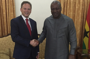 International Development Minister, Grant Shapps, and Ghana's President, His Excellency John Dramani Mahama