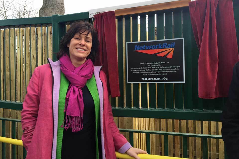 Claire Perry officially opens £280 million Lincolnshire rail improvements