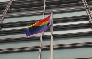 Rainbow flag.