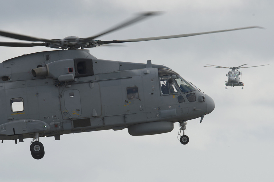 Royal Navy receives upgraded Merlin helicopters