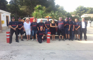 Consul thanks Jávea for helping brits during blaze